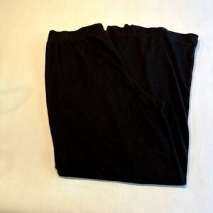 Melloday Womens Pants Black Pull-On Side Slit Wide Leg Pants Size Large